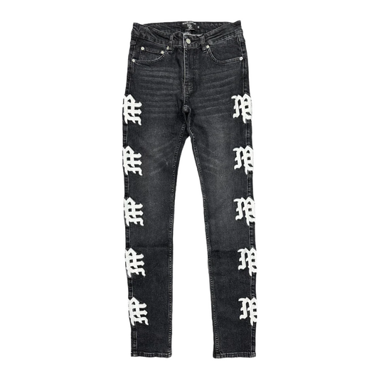 ME MONOGRAM DENIM - BLACK WASH
