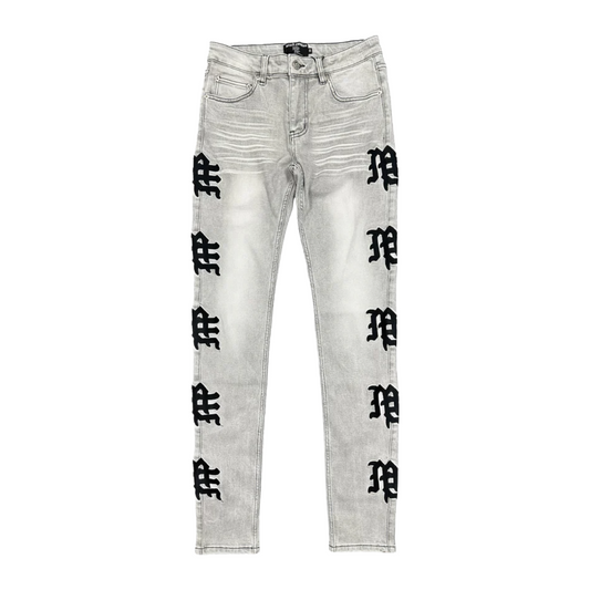 ME MONOGRAM DENIM - GREY WASH