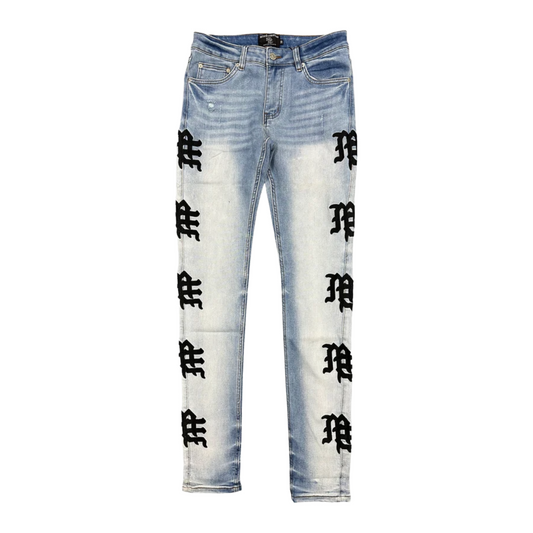 ME MONOGRAM DENIM - LIGHT BLUE WASH