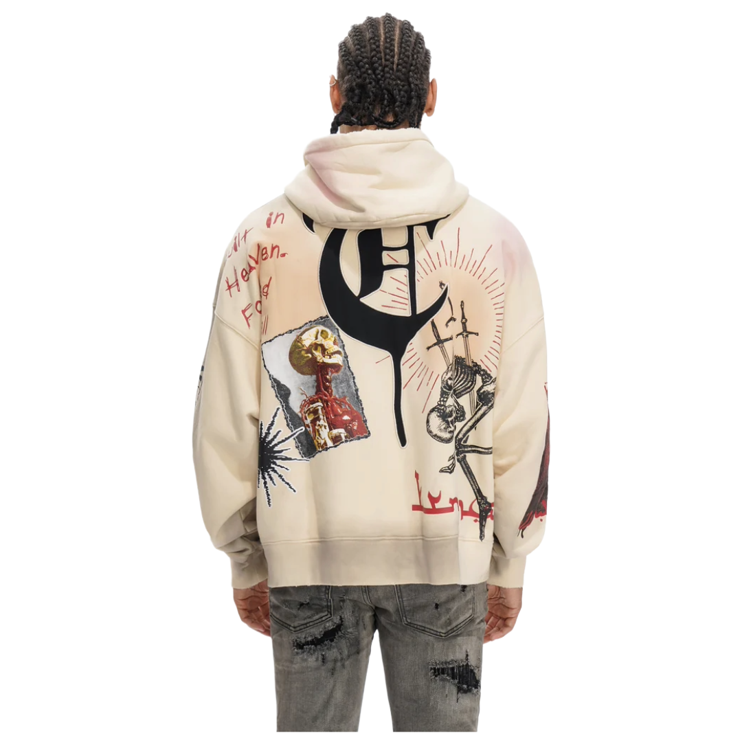 TRNCHS FORGED IN FIRE OFF WHITE HOODIE
