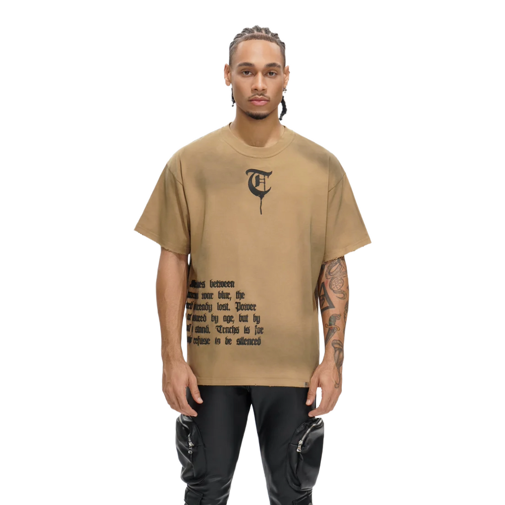 TRNCHS REFUSE TO BE SILENCED BROWN TEE