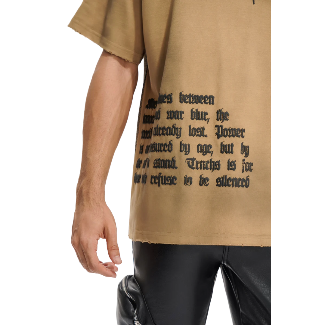 TRNCHS REFUSE TO BE SILENCED BROWN TEE