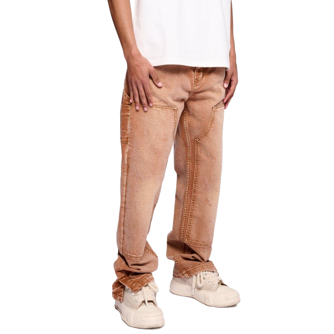 VALABASAS HOUND STRAIGHT JEANS BROWN WASHED
