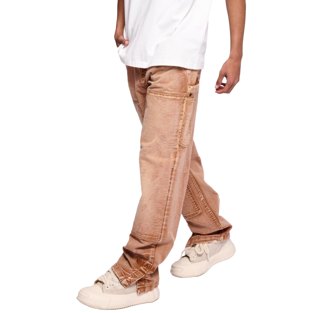 VALABASAS HOUND STRAIGHT JEANS BROWN WASHED