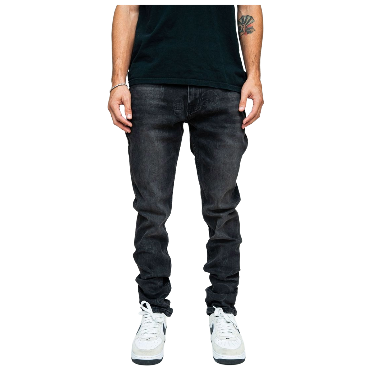 PD SKULL FADE SKINNY DENIM