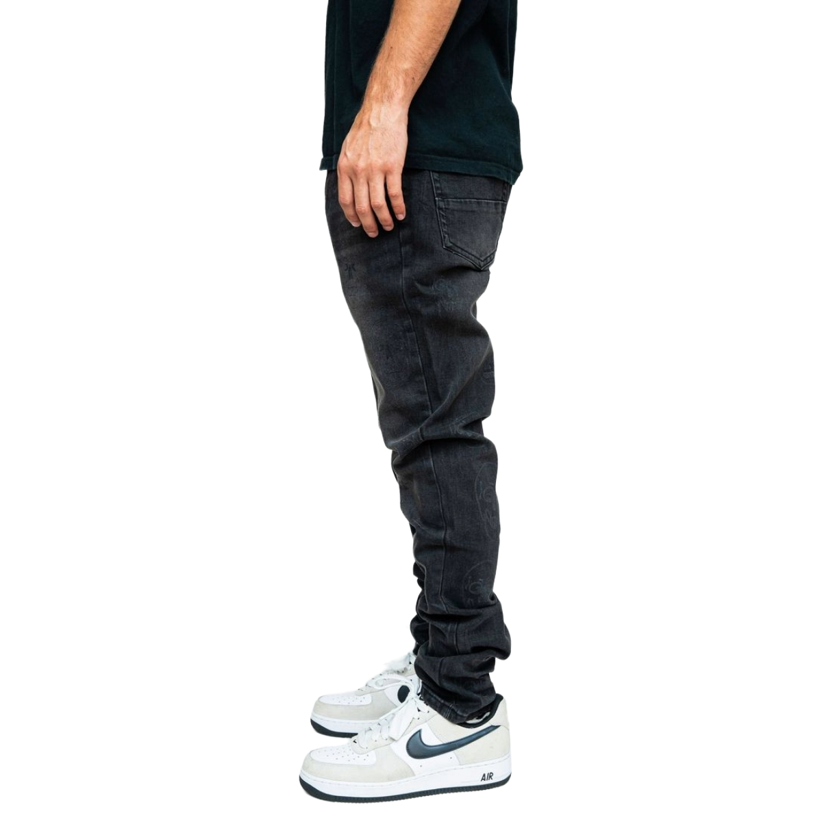 PD SKULL FADE SKINNY DENIM