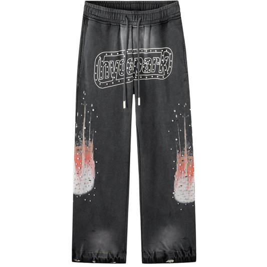 HP DIVINE AWAKENING - THROW BACK - WIDE LEG JOGGER - BLACK