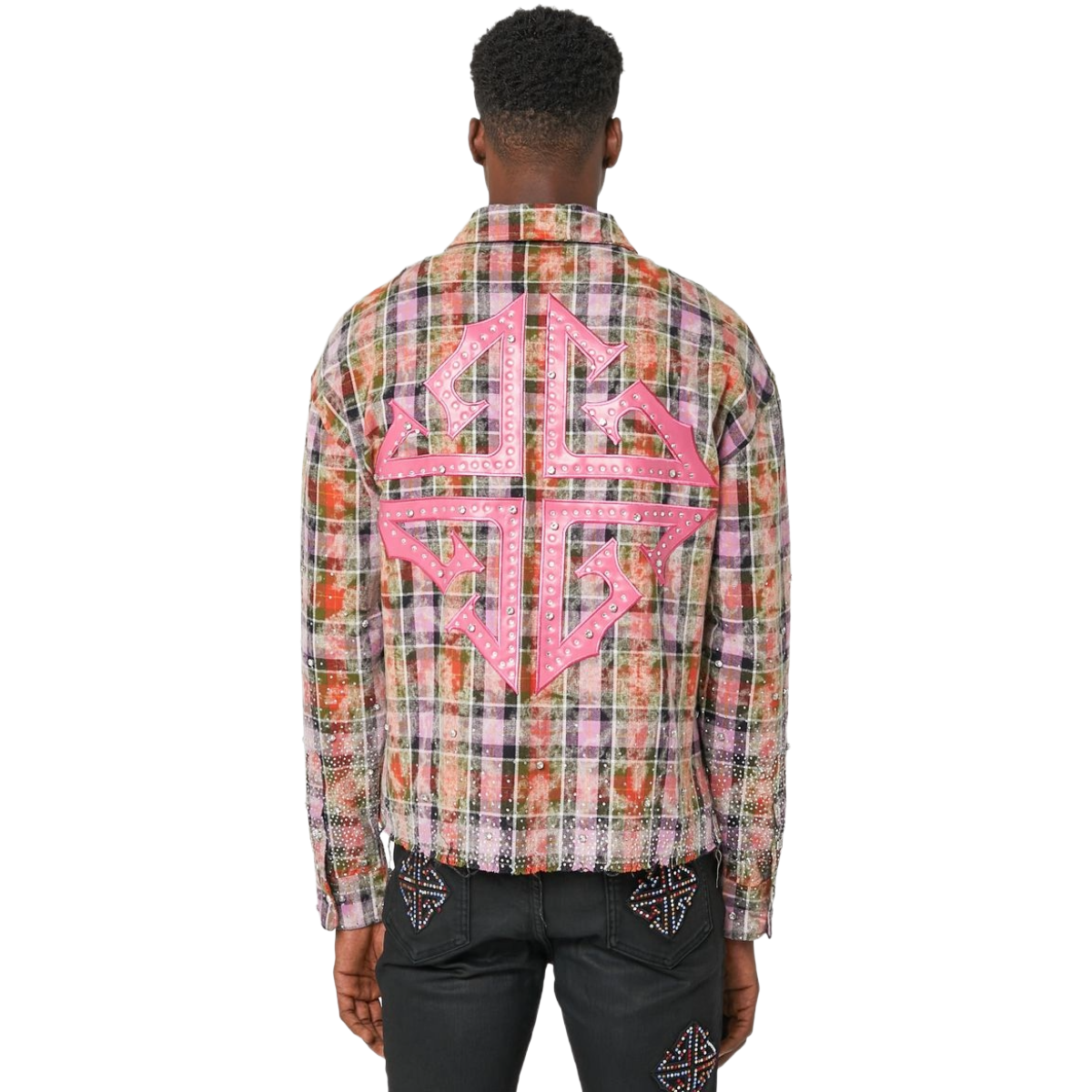 GUAPI BLUSH PINK RHINESTONE FLANNEL