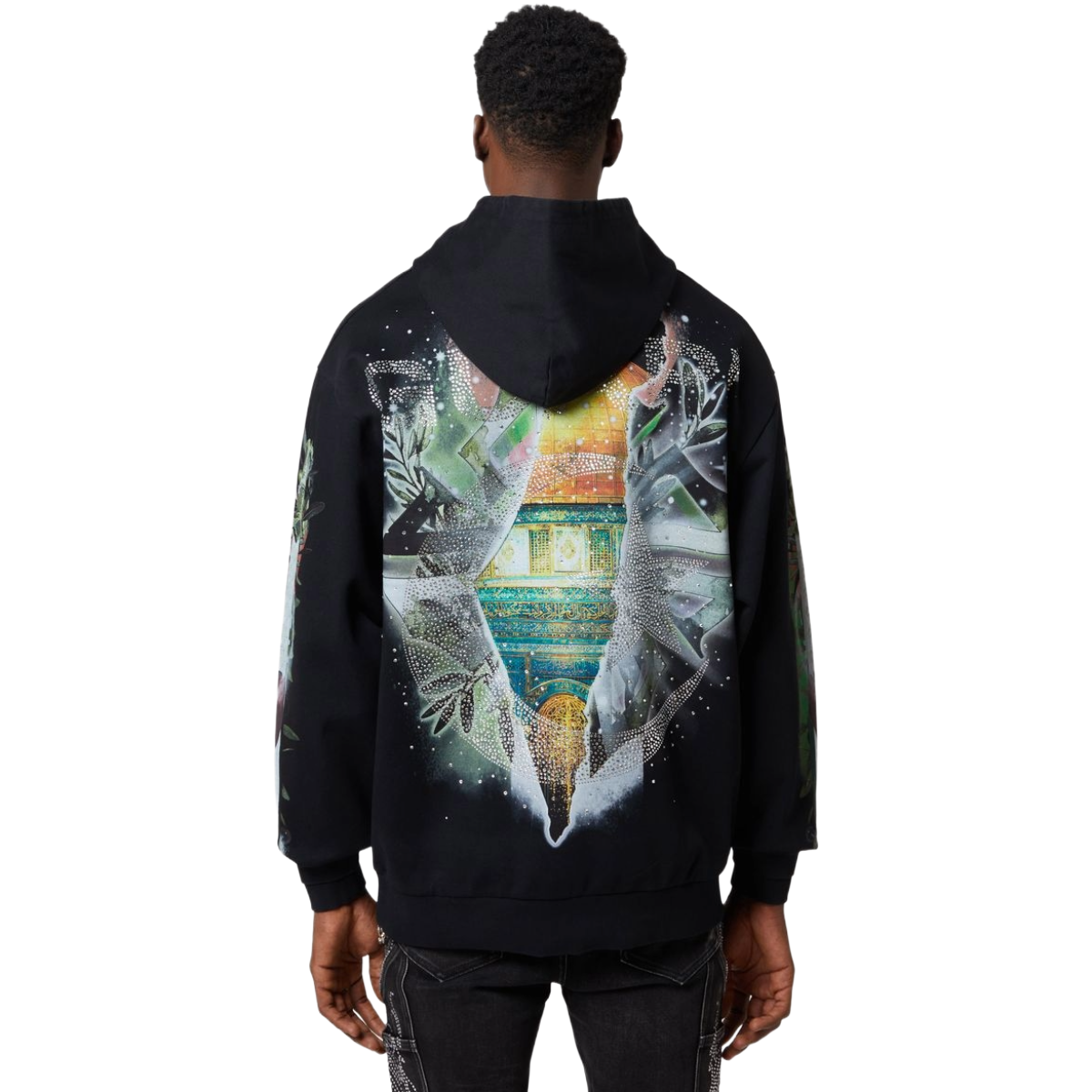 GUAPI BLACK FREE PALESTINE HOODIE