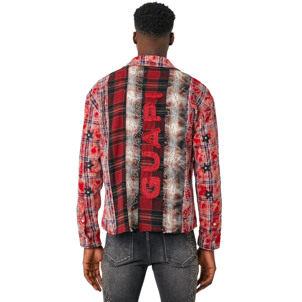 GUAPI BLOOD RED PATCH FLANNEL