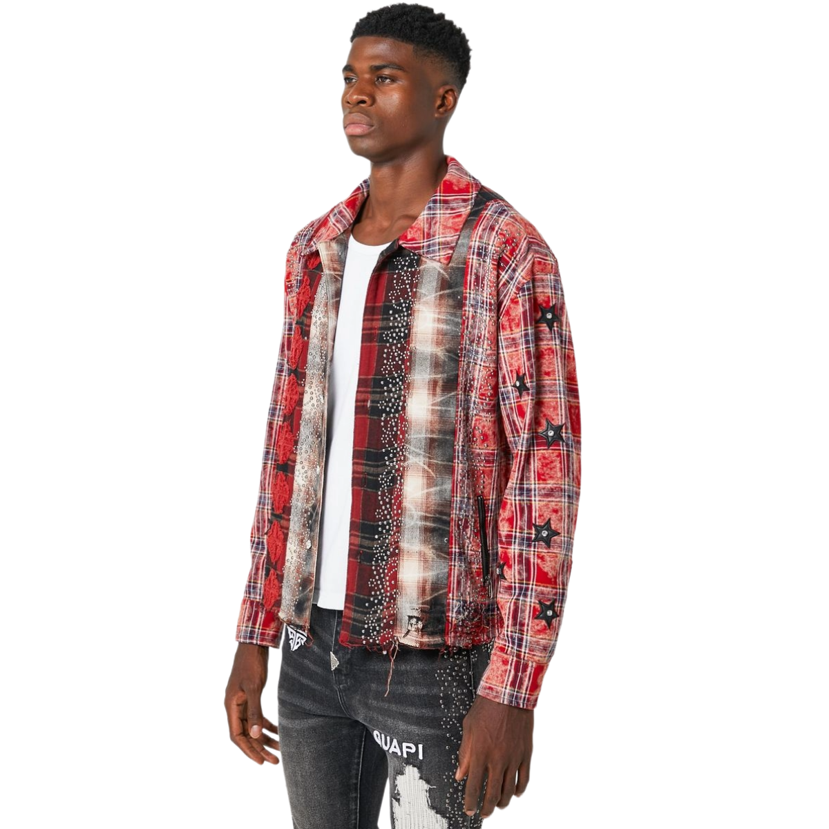 GUAPI BLOOD RED PATCH FLANNEL