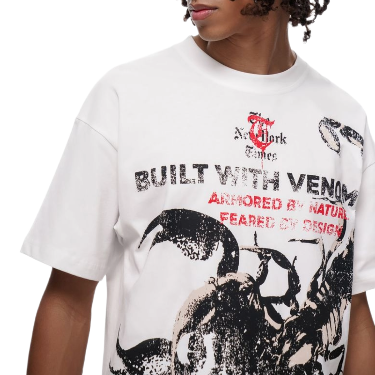 TRNCHS BUILT IN VENOM WHITE TEE