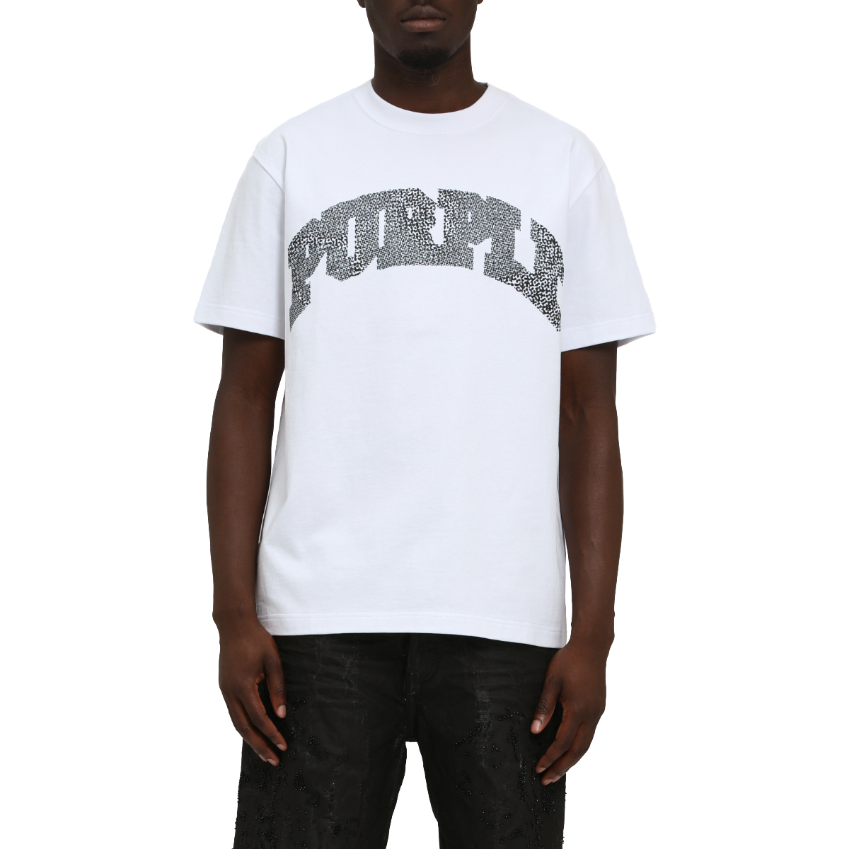 PURPLE 'SLAB WORDMARK' SS TEE