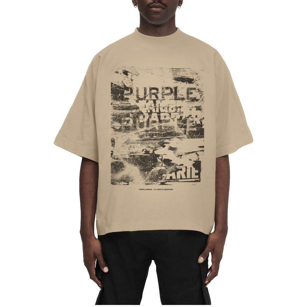 PURPLE 'REMNANTS' SS TEE (OVERSIZED)