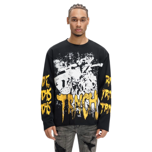 TRNCHS 'OPERATOR' LS SHIRT (BLK)