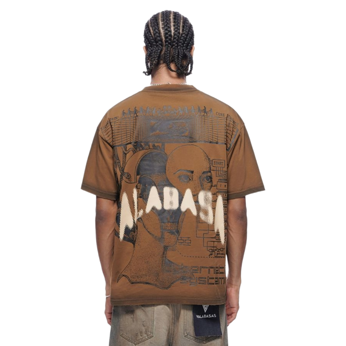 VALABASAS "CYBER" SS TEE (BRWN)