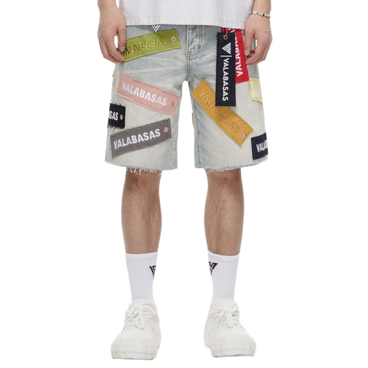 VALABASAS "BANNER" DENIM SHORTS (LT VTG)