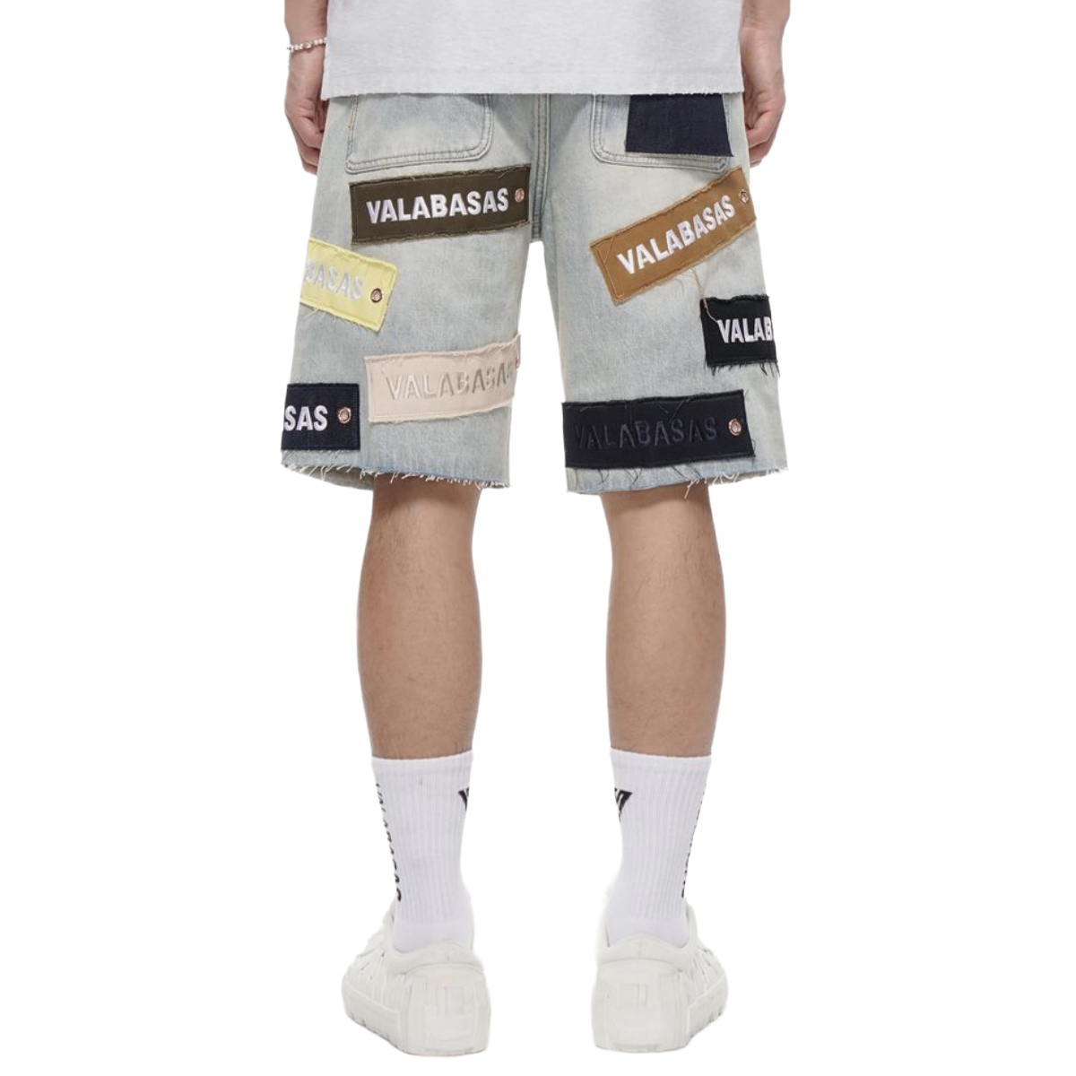 VALABASAS "BANNER" DENIM SHORTS (LT VTG)