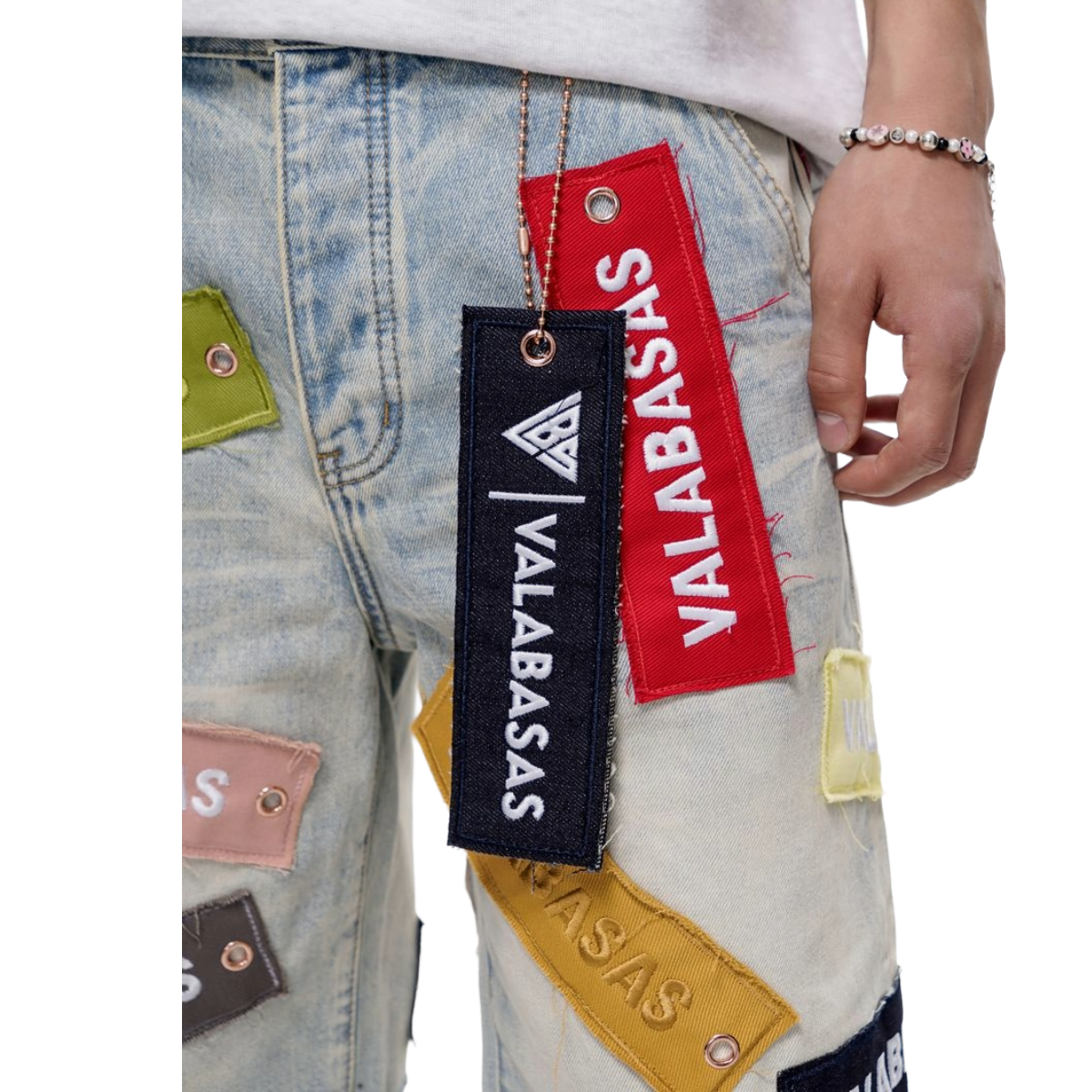 VALABASAS "BANNER" DENIM SHORTS (LT VTG)