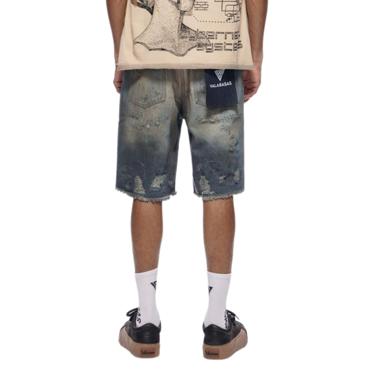 VALABASAS "CLIPPED" DENIM SHORTS (DRTY WASH)