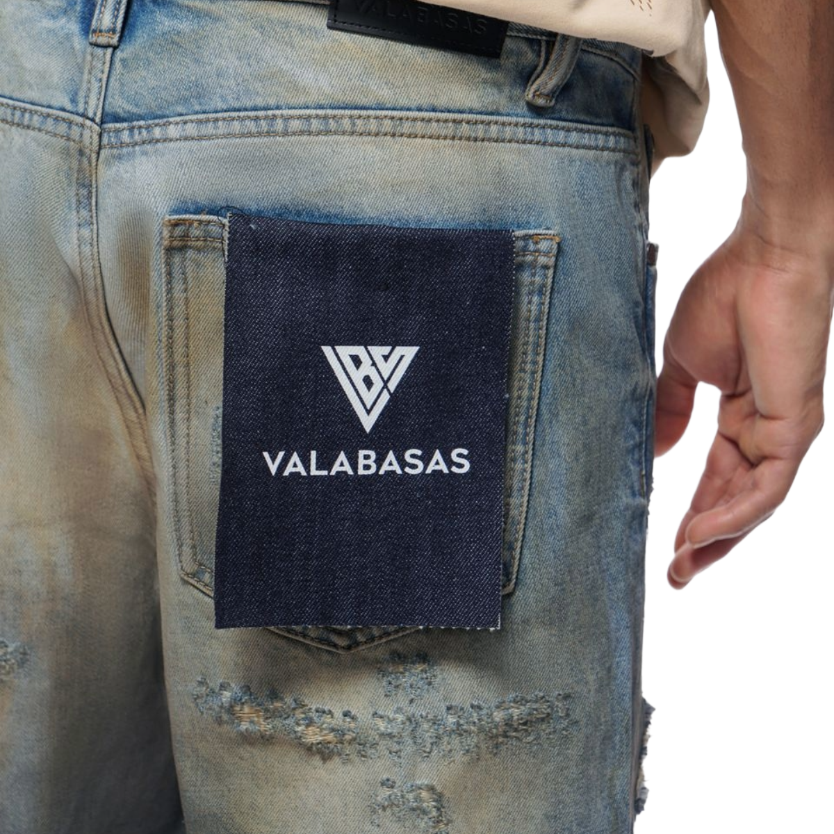VALABASAS "CLIPPED" DENIM SHORTS (DRTY WASH)