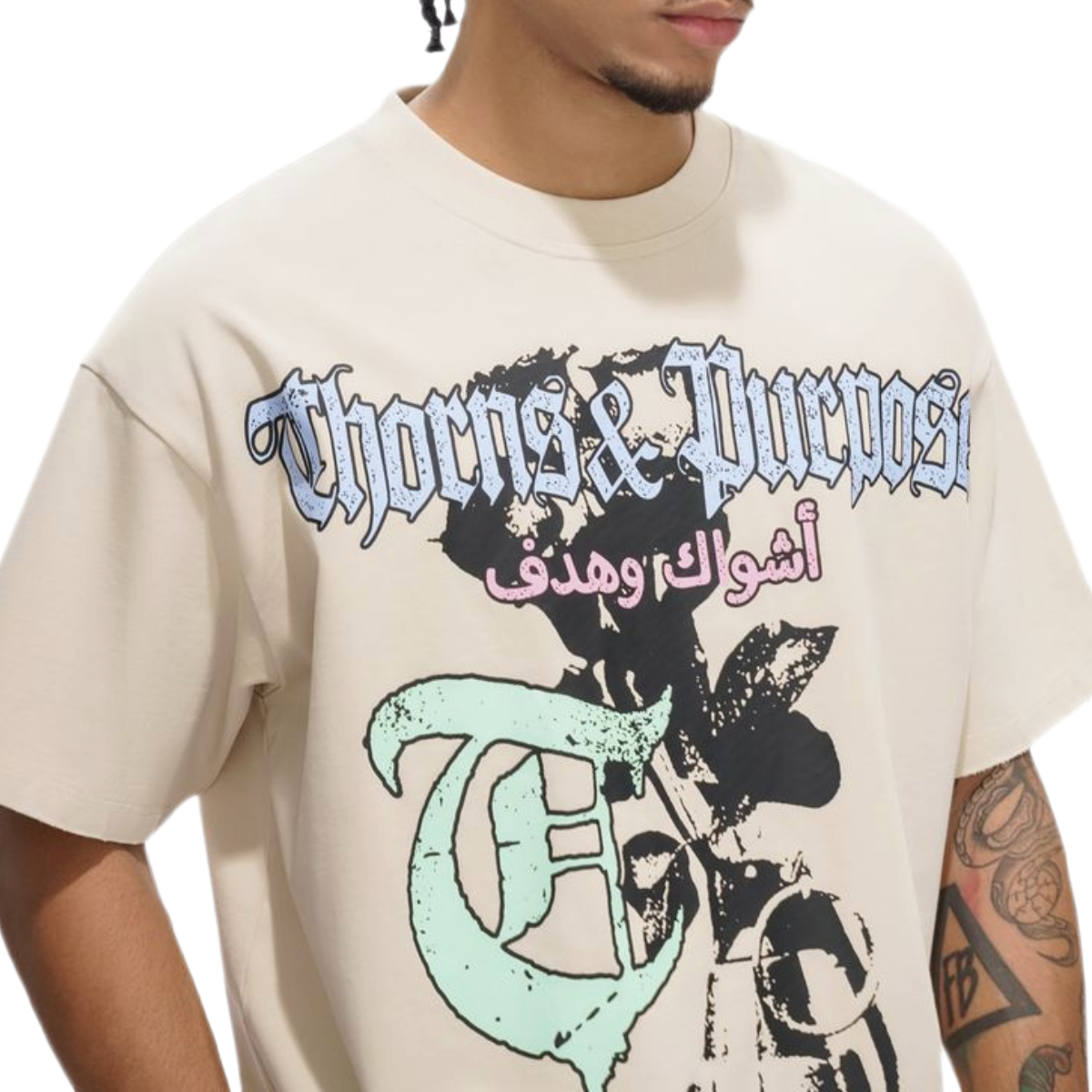 TRNCHS 'THORNS & PURPOSE' SS TEE (APRICOT)