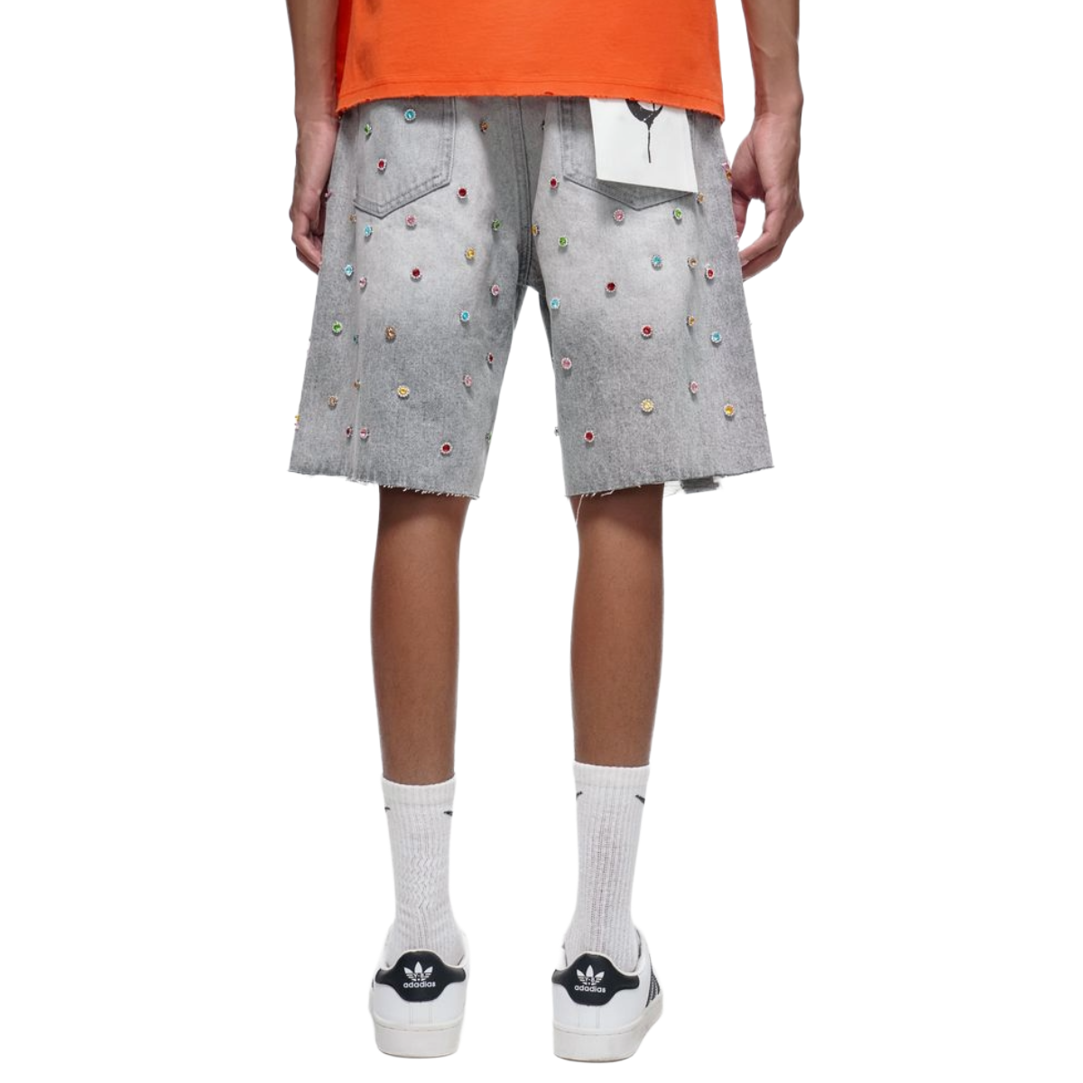 TRNCHS 'BOUNTY' WASHED DENIM SHORTS (GRAY)