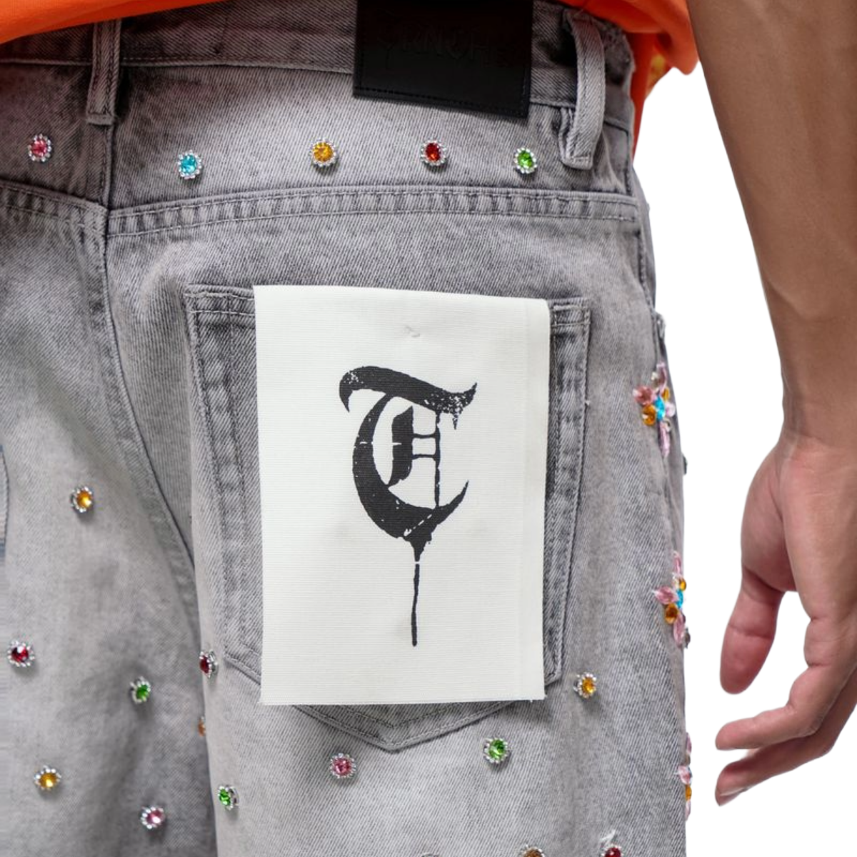 TRNCHS 'BOUNTY' WASHED DENIM SHORTS (GRAY)