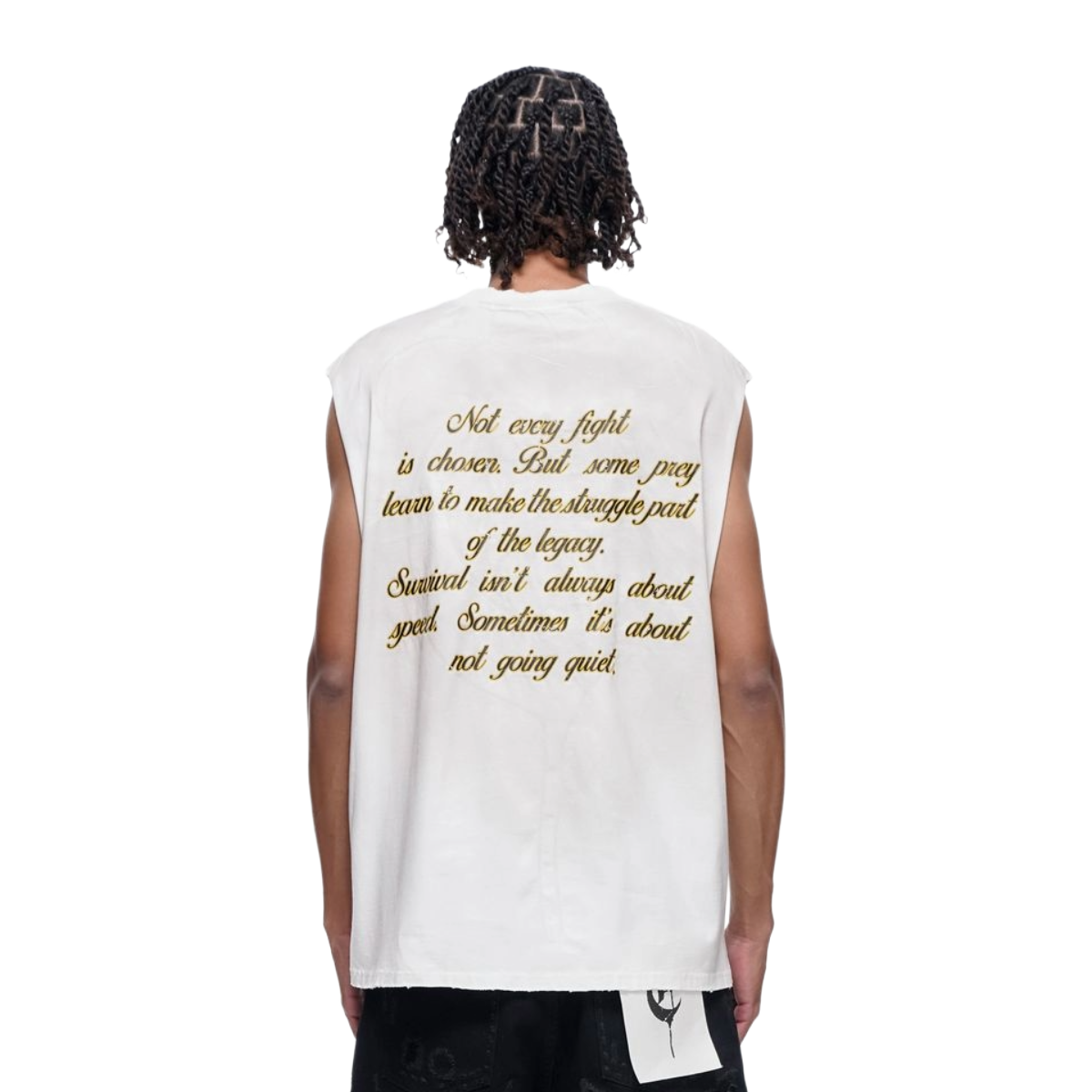 TRNCHS 'SILENT EAGLE' SLEEVELESS (WHT)