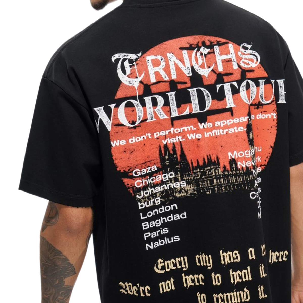 TRNCHS 'WAR TOUR' SS TEE (BLK)