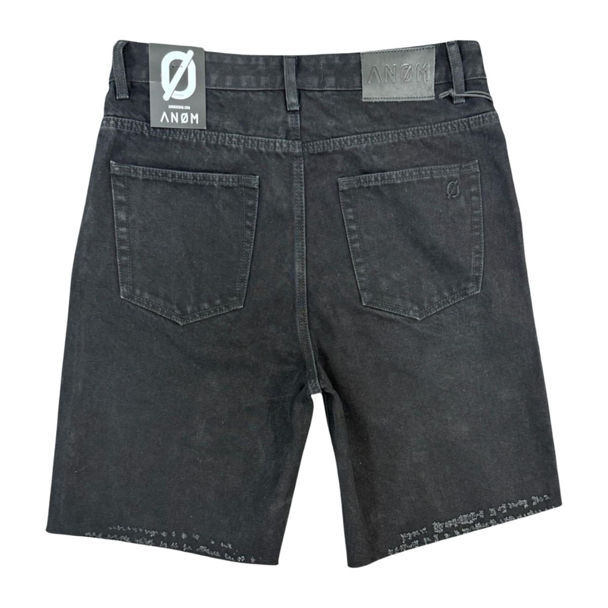 ANOM 'FRAME' DENIM SHORTS (JET BLK)