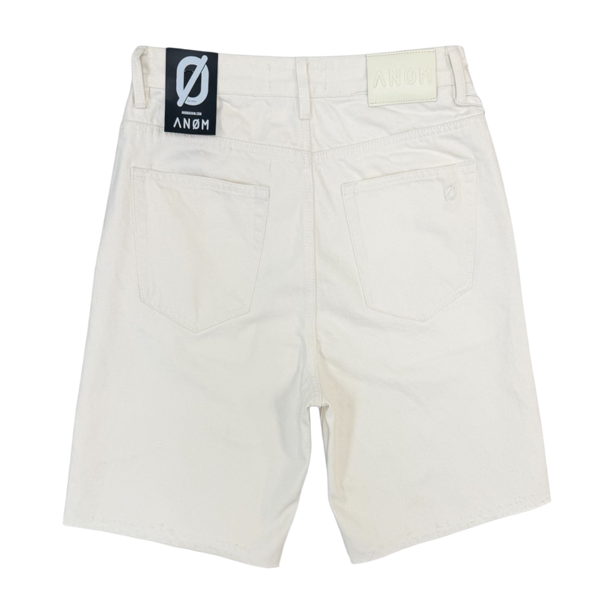 ANOM 'FRAME' DENIM SHORTS (WHT)