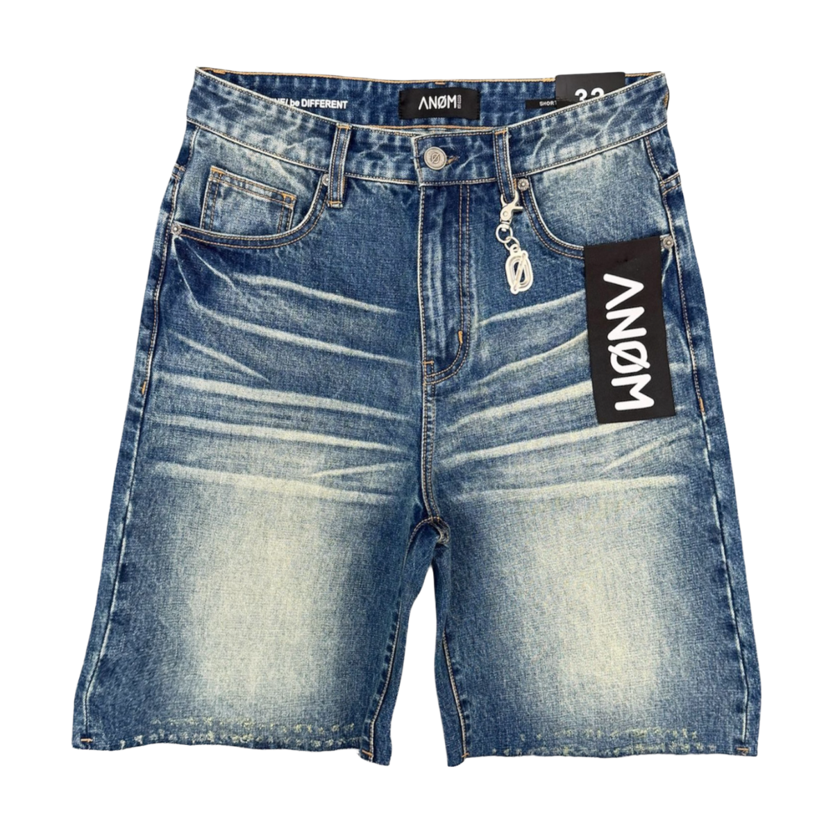 ANOM 'FRAME' WASHED DENIM SHORTS (VTG BLUE)