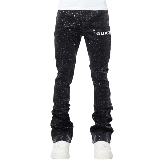 GUAPI 'RAINDROP' LEATHER PANTS (OBSIDIAN BLK)