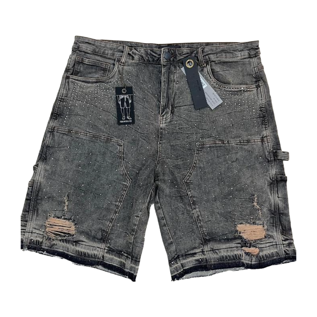 WAIMEA WASHED DENIM SHORTS (GREY)