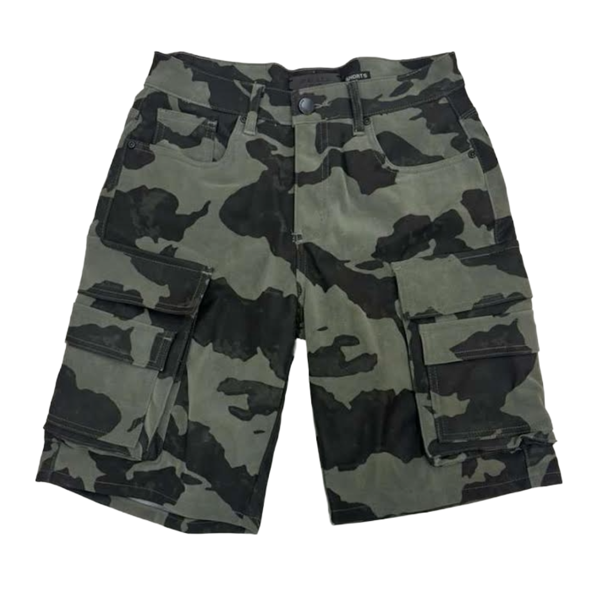 WAIMEA 'P.U." LEATHER SHORT (GREEN CAMO)