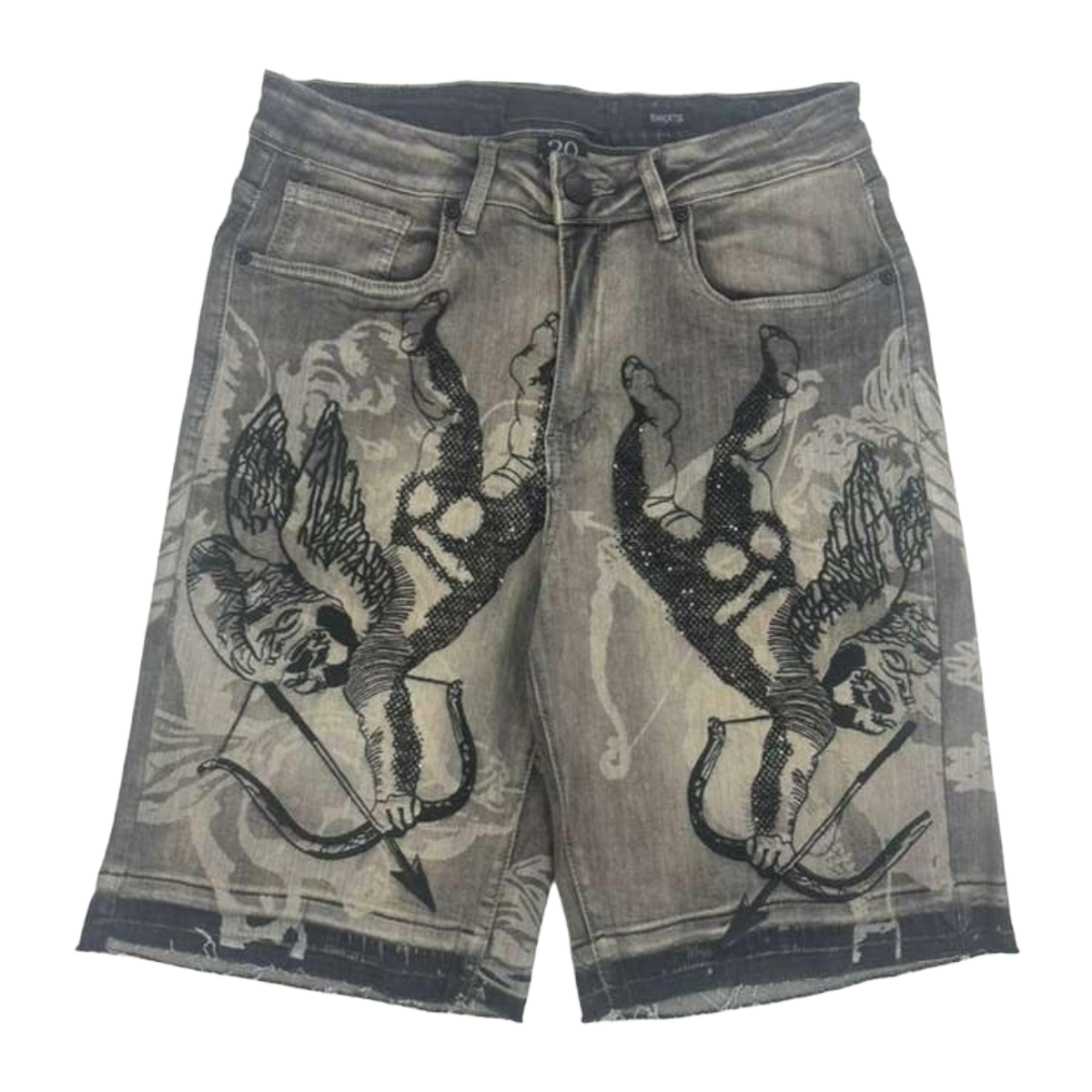 WAIMEA 'CUPID' ANTIQUE GREY DENIM SHORTS