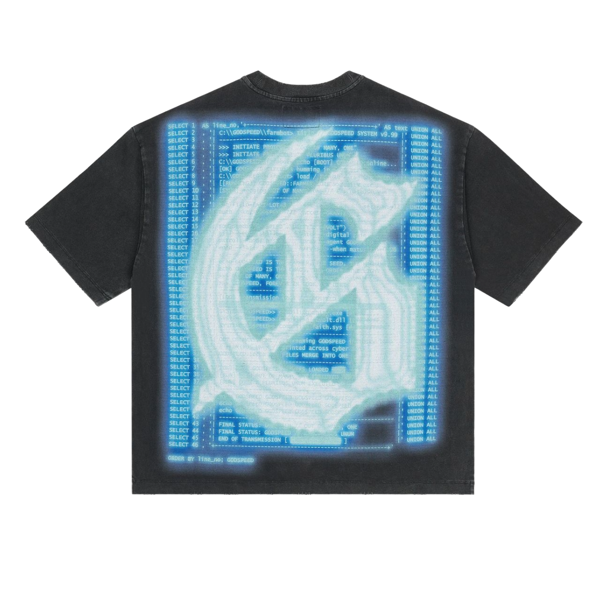 GODSPEED 'AURA FARM' SS TEE (BLK WASH)