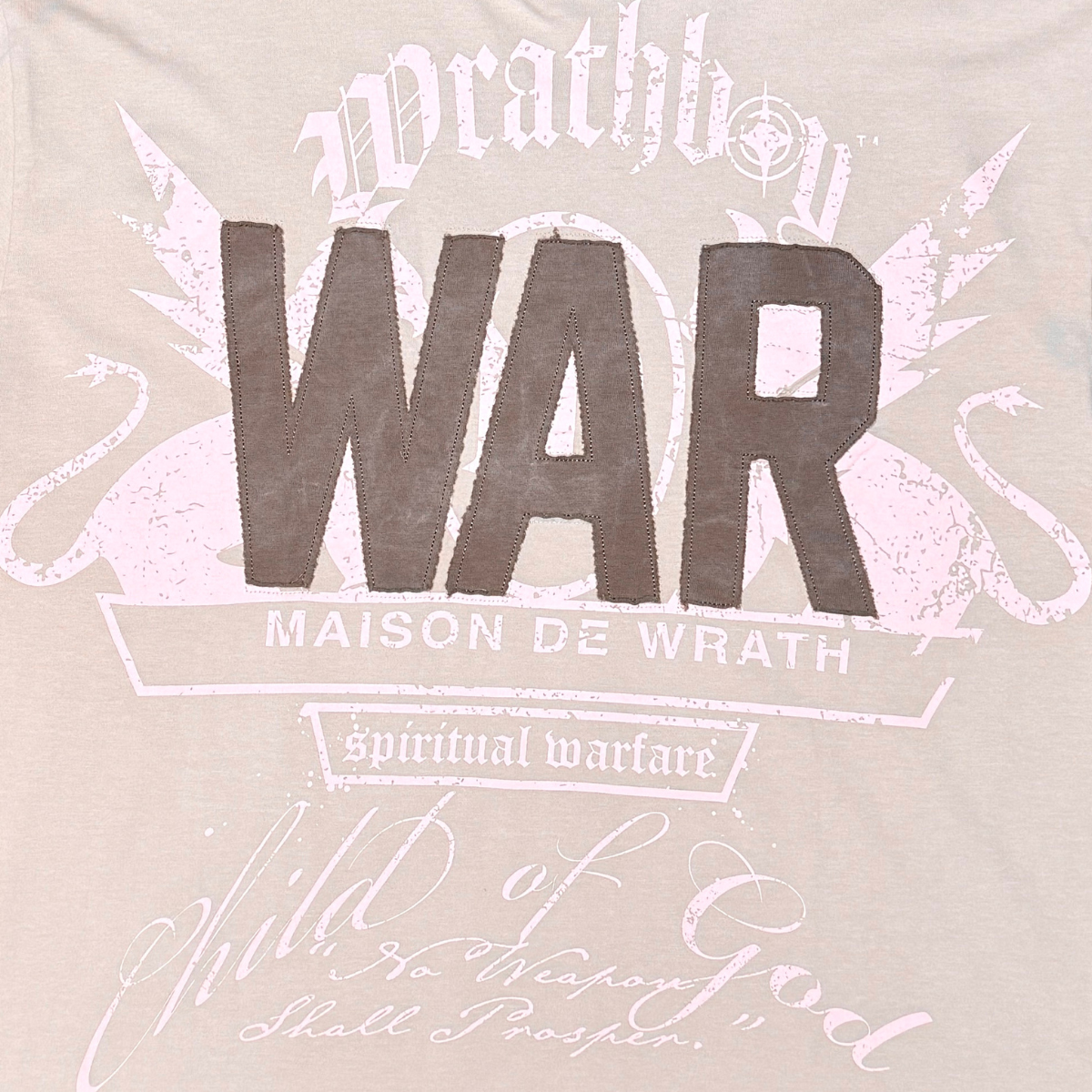 WRATHBOY 'SPIRITUAL WARFARE' SS TEE (SAND)