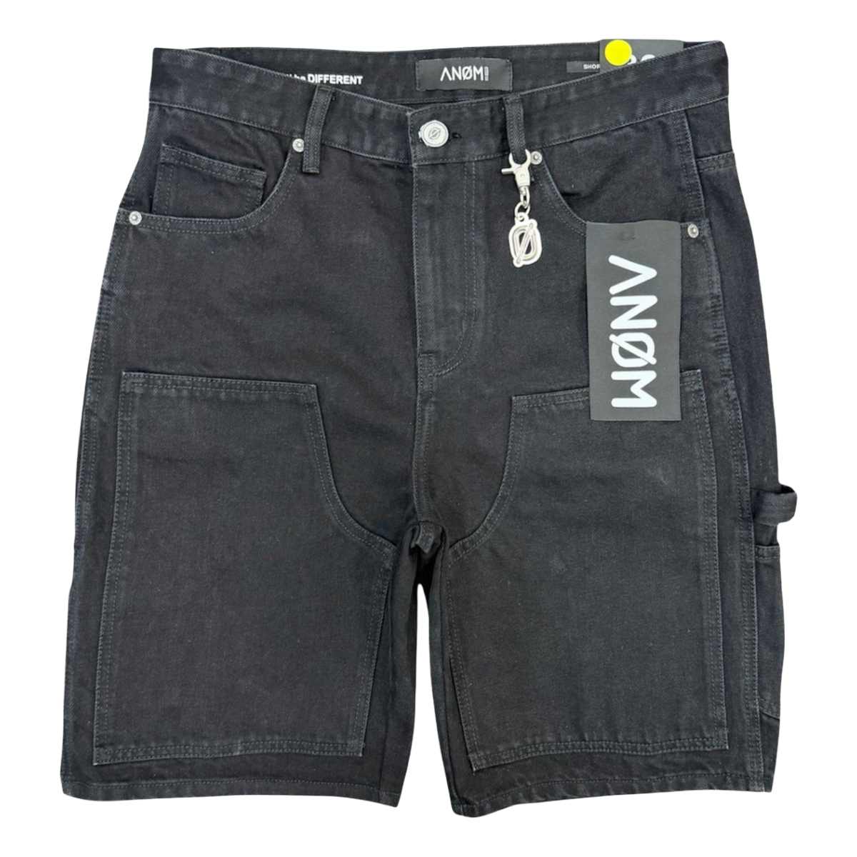 ANOM "BUILDER" DENIM SHORTS (JET BLK)