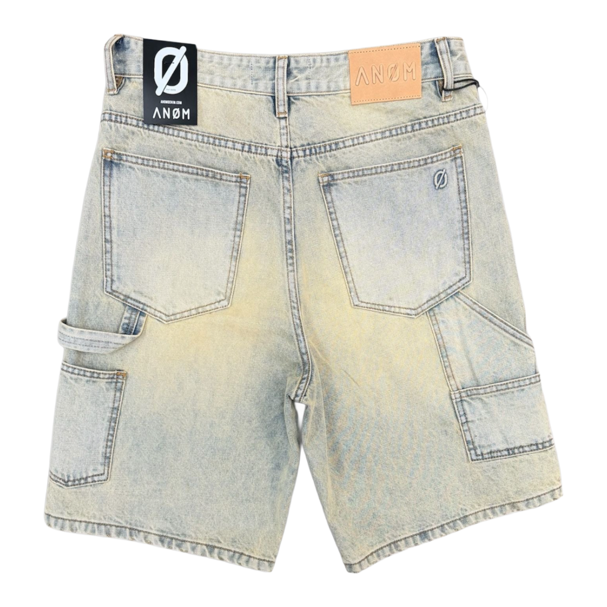 ANOM "BUILDER" DENIM SHORTS (VTG GRAY)