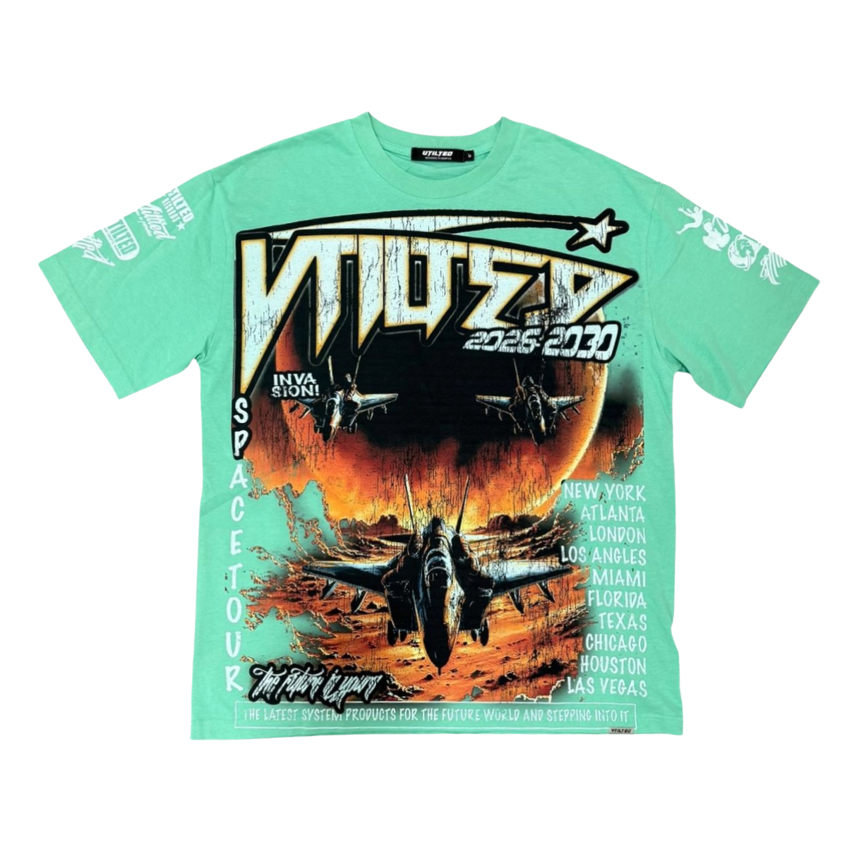 VTILTED "SKYLINE" SS TEE (CHALK MINT)