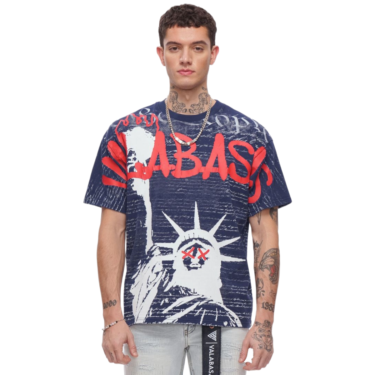 VALABASAS "FREEDOM" SS TEE (NAVY)