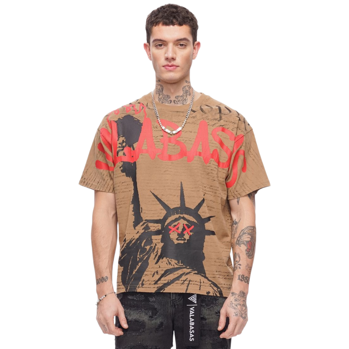 VALABASAS "FREEDOM" SS TEE (KHAKI)