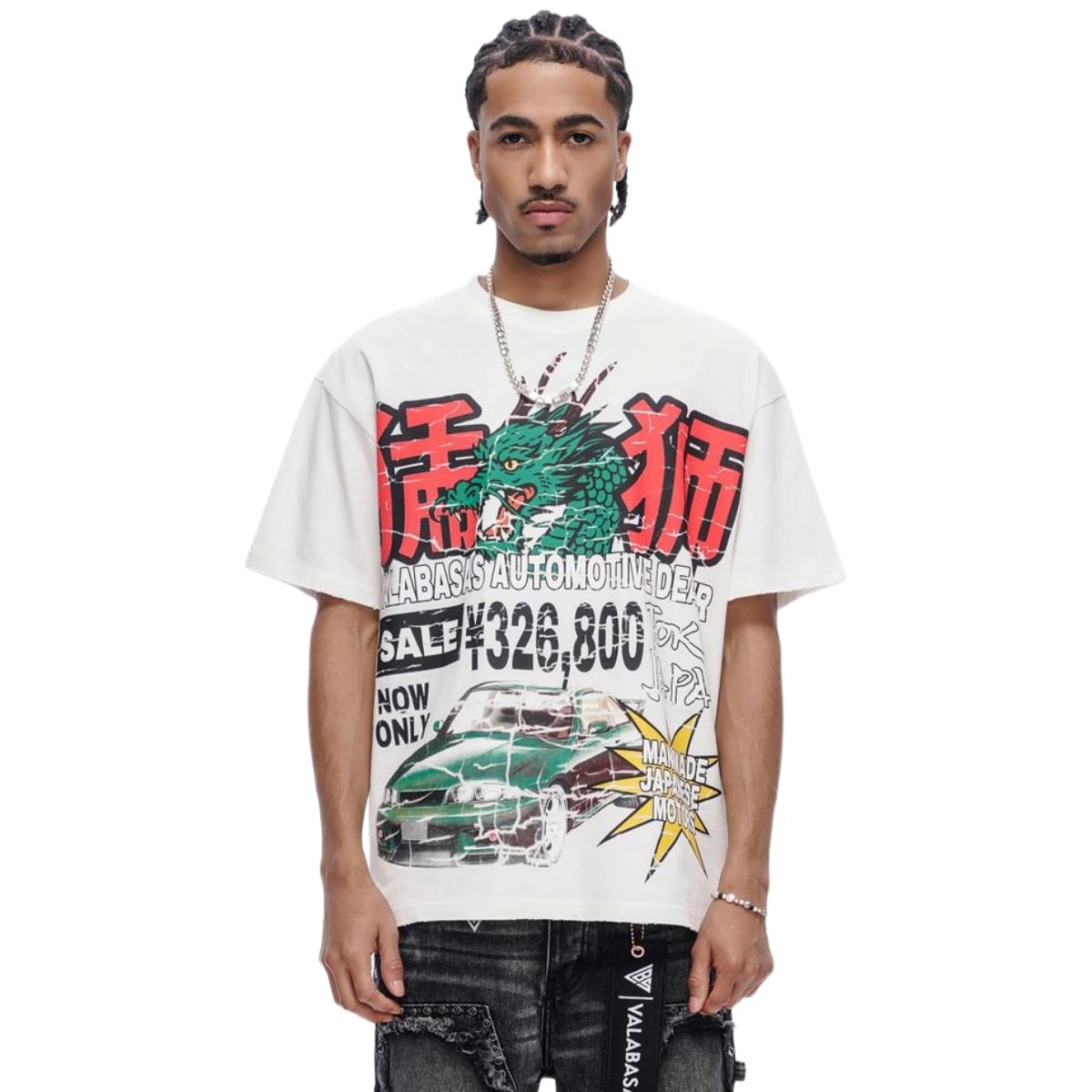 VALABASAS "JAPANESE MOTORS" SS TEE (WHT)