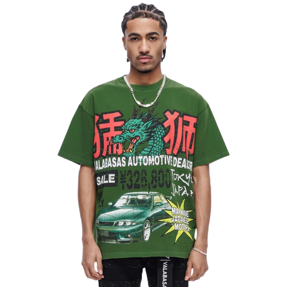 VALABASAS "JAPANESE MOTORS" SS TEE (GRN)