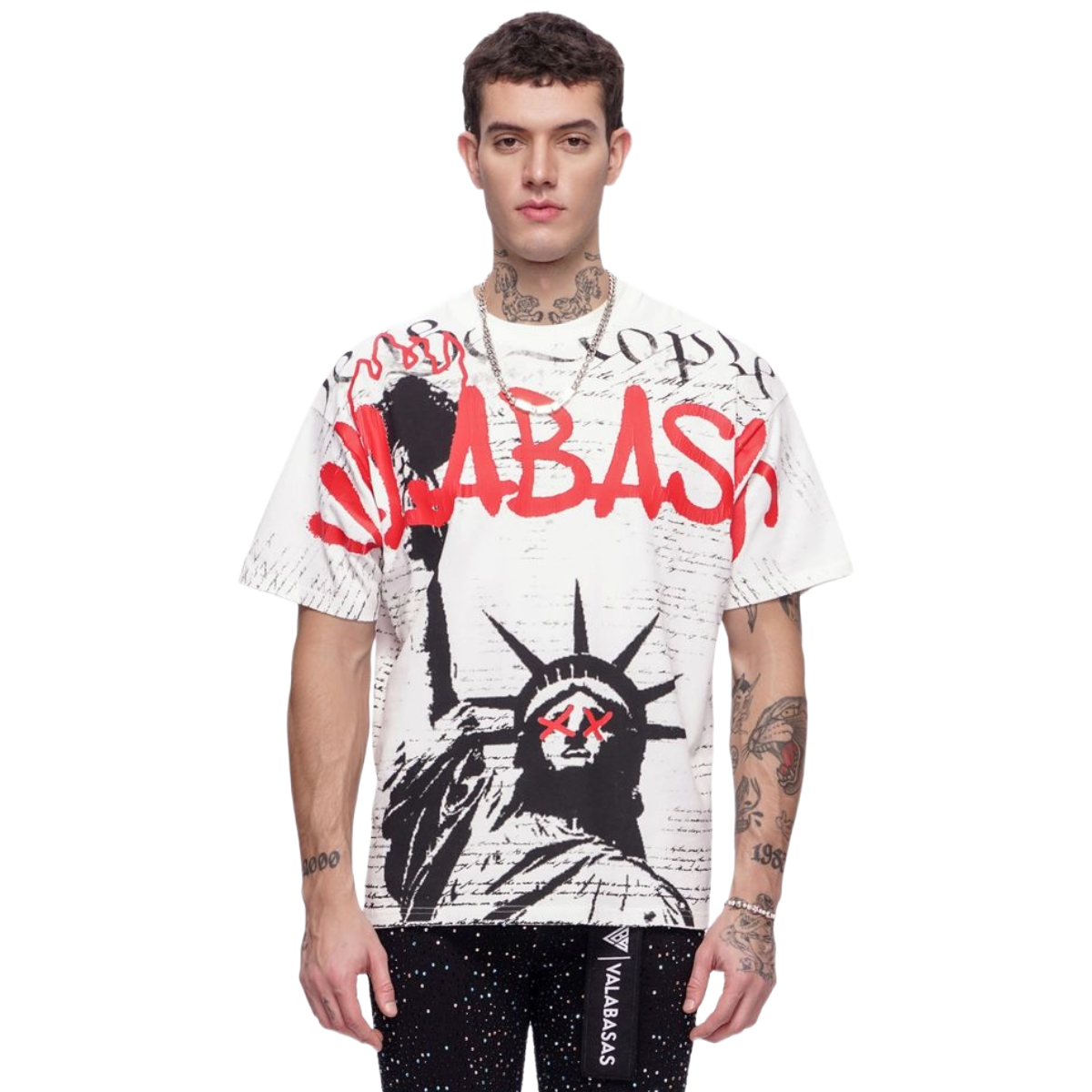 VALABASAS "FREEDOM" SS TEE (WHT)