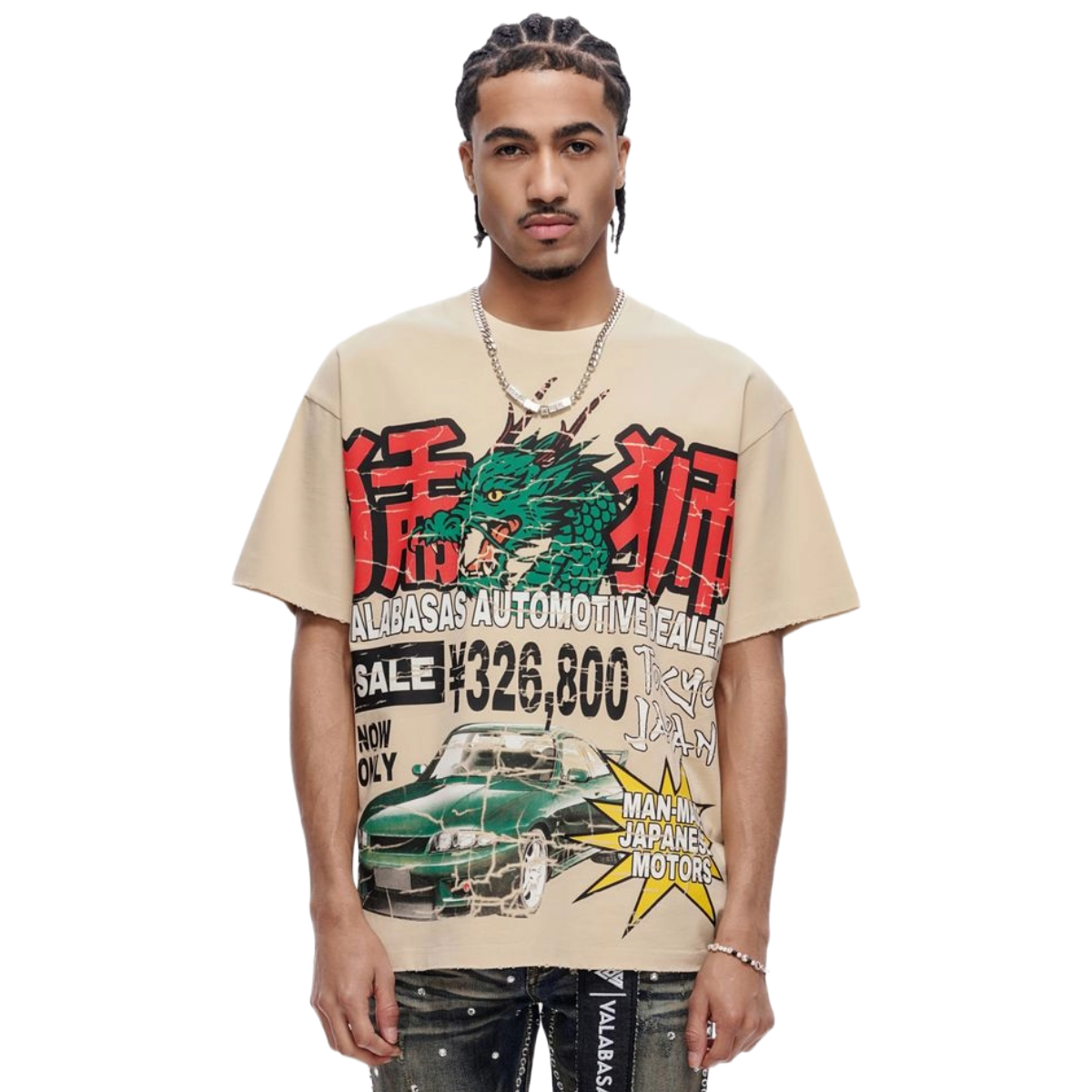 VALABASAS "JAPANESE MOTORS" SS TEE (BEIGE)