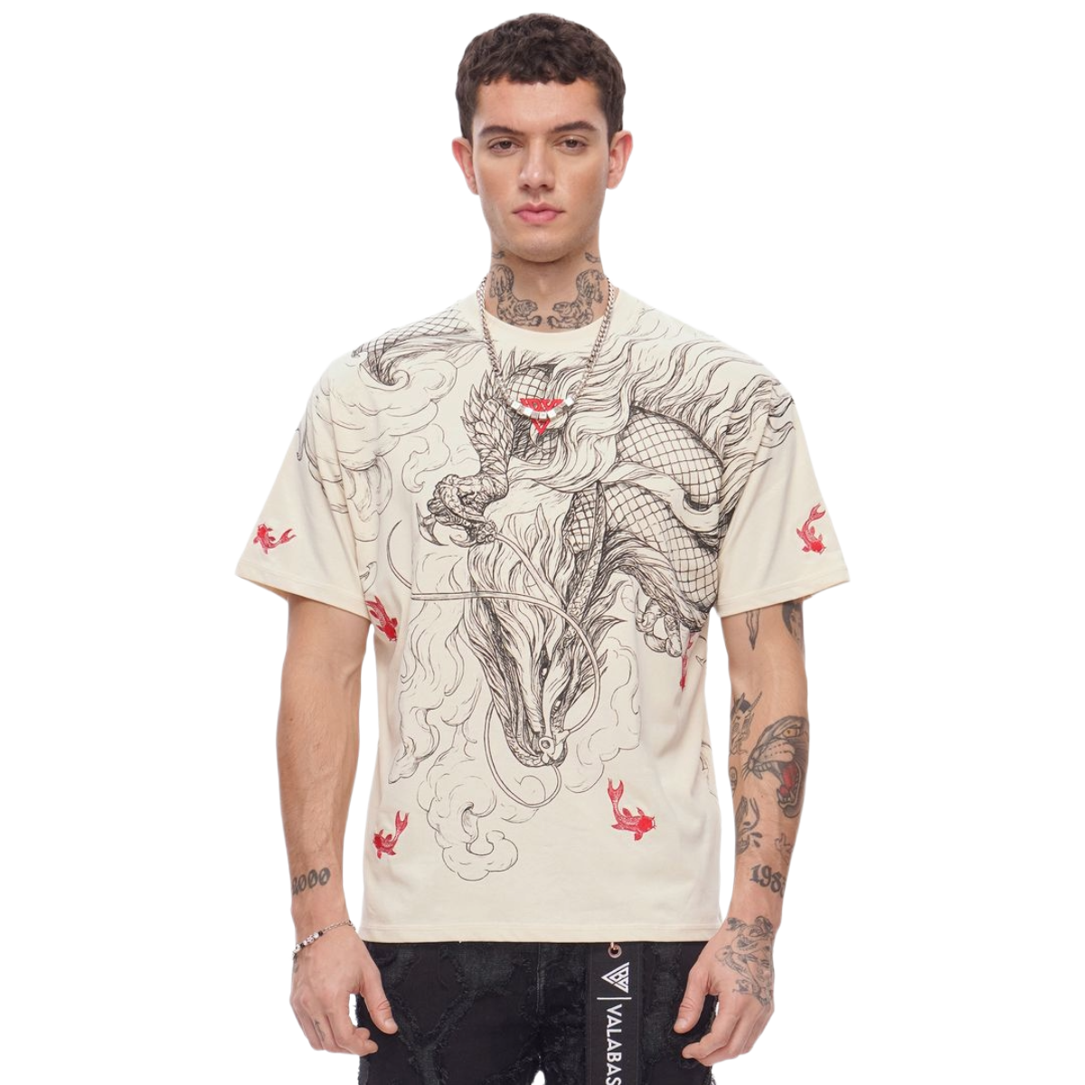 VALABASAS "MYTHIC FLOW" SS TEE (BEIGE)