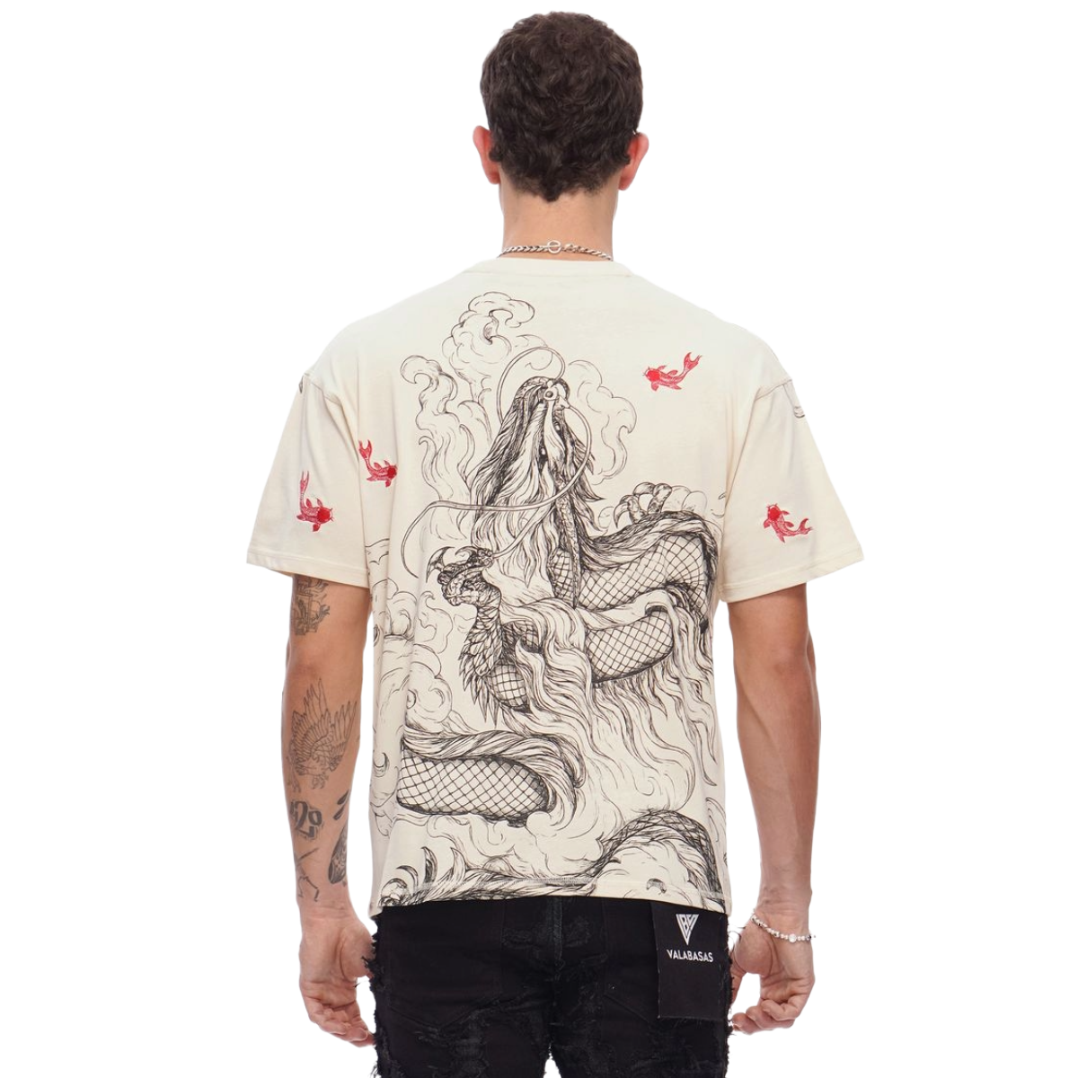 VALABASAS "MYTHIC FLOW" SS TEE (BEIGE)